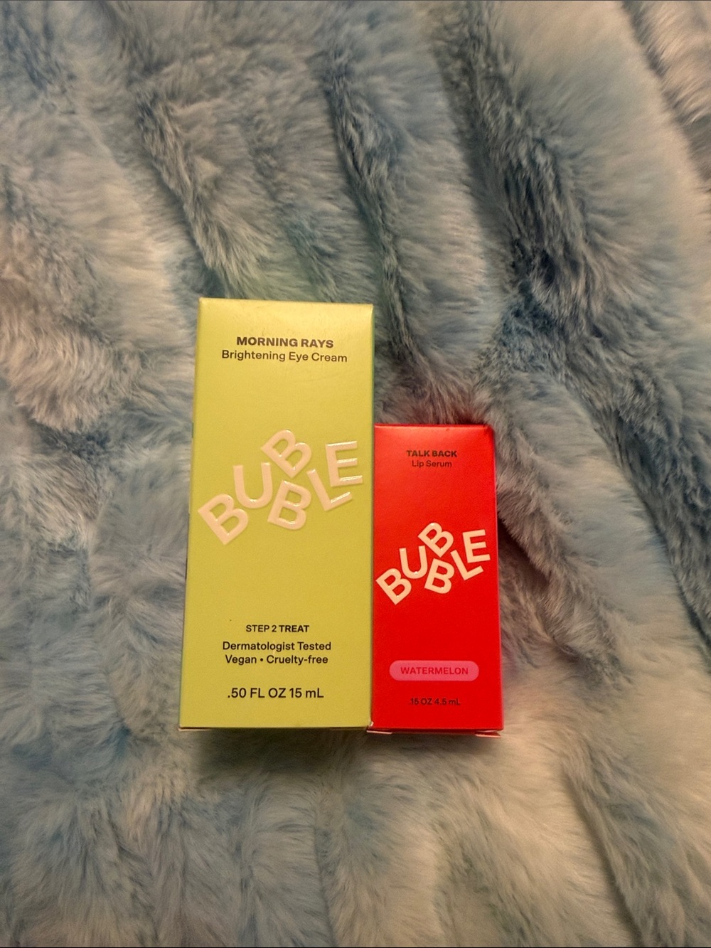 BUBBLE Morning Rays Eye Cream + Talk Back Lip Serum -